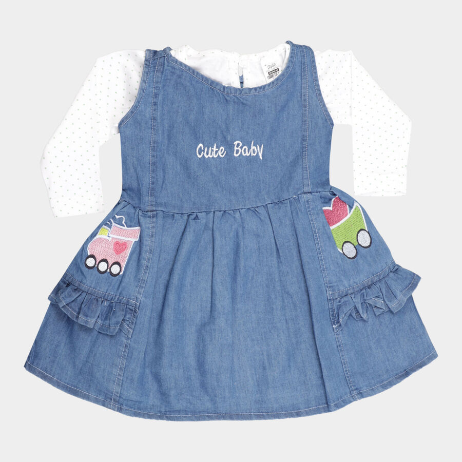 Infants Cut & Sew Frock, White, large image number null