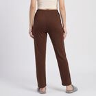 Women's Brown Straight Fit Polka Dot Print Pyjama, Brown, small