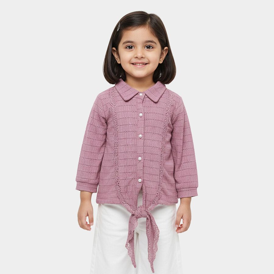 Girls' T-Shirt, हल्का गुलाबी, large