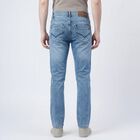 Men's Blue Slim Fit Stretchable Jeans, Mid Blue, small