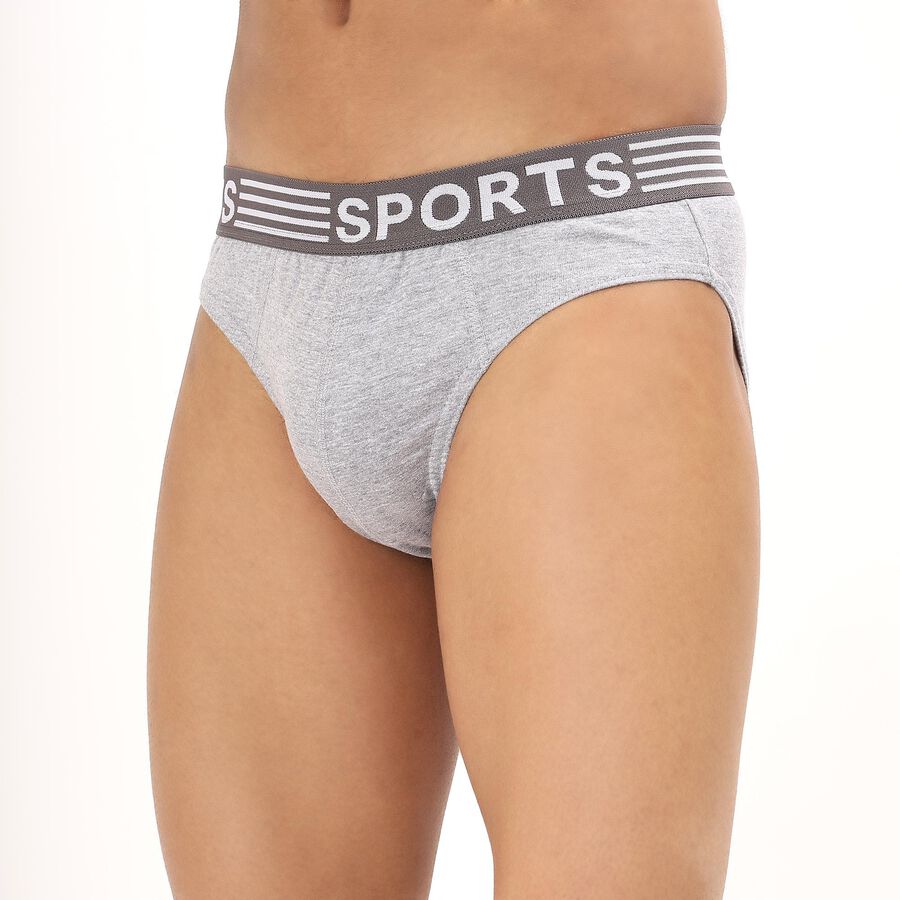 Men's V-Cut Briefs , Melange Light Grey, large image number null