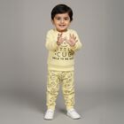 Infants Light Yellow Printed Baba Suit, Yellow, small image number null