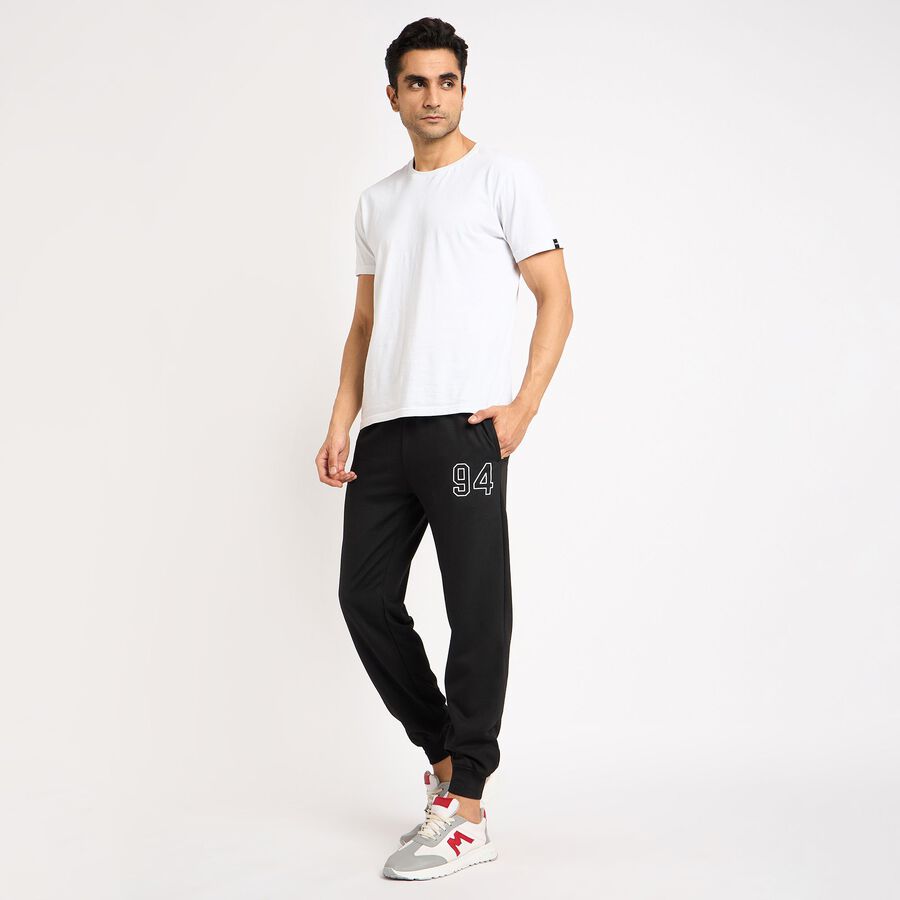 Men's 100% Cotton Slim Fit Casual Trousers , नेवी ब्लू, large image number null