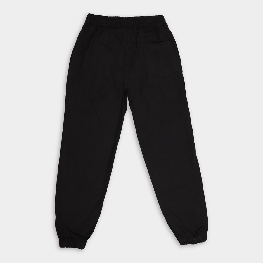Boy's 100% Cotton Trousers , काला, large image number null