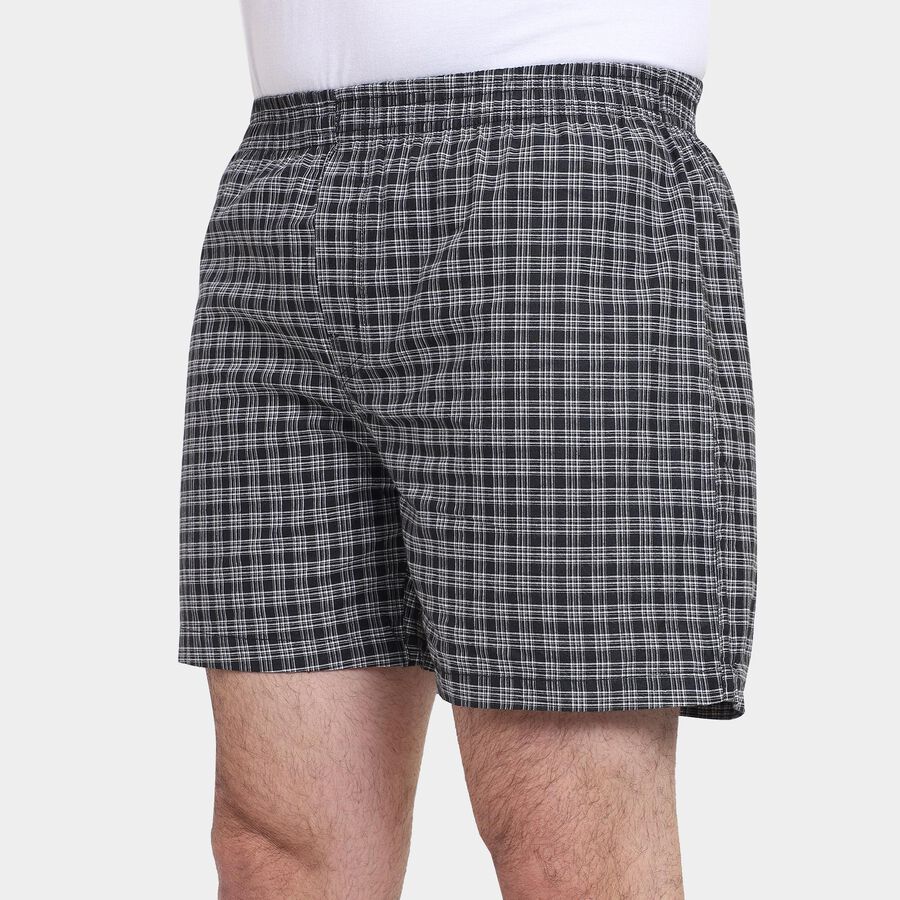 Men's 100% Cotton Boxers , काला, large image number null
