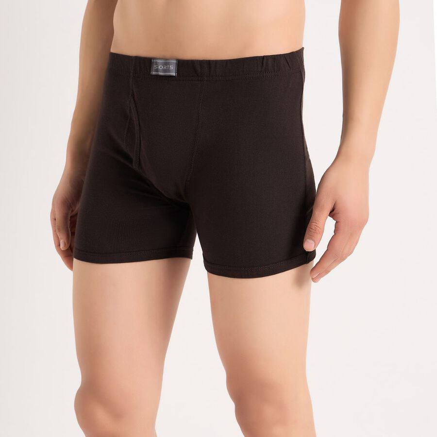 Men's Cotton Trunk, भूरा, large image number null