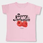 Girls' Light Pink Round Neck Casual T-Shirt, गुलाबी, small image number null