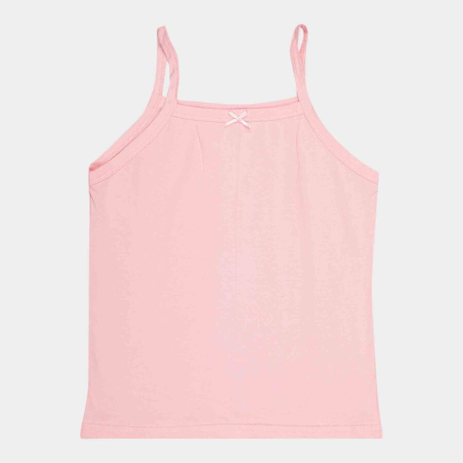 Girls Spaghetti Vest, गुलाबी, large image number null