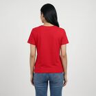 Women's Fuchsia Cotton Round Neck Regular T-Shirt, Fuchsia, small