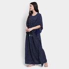 All Over Print Full Length Nighty, नेवी ब्लू, small image number null