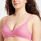 Full Lace Non-Padded Bra, Pink, small image number null
