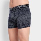 Men's 100% Cotton Trunks, Navy Blue, small