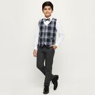 Boys Snow White Cotton Classic Collar Casual Shirt, सफ़ेद, small image number null