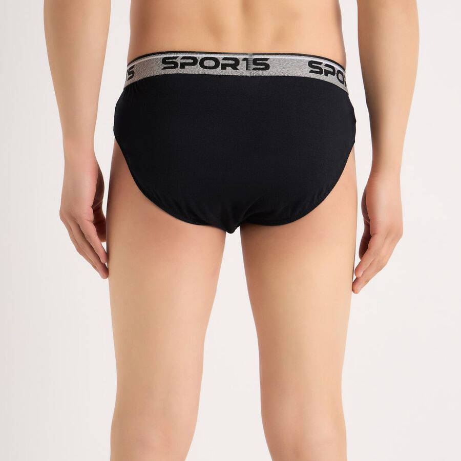 Men's Cotton Brief, Black, large image number null