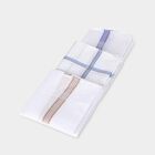 Men's Dark Grey Checked Pack of 3 Handkerchief, Dark Grey, small