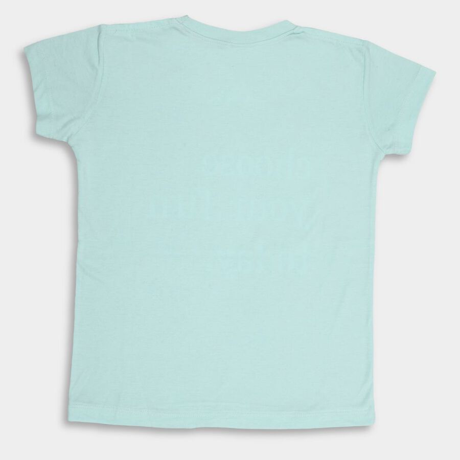 Girls' T-Shirt, हल्का हरा, large image number null
