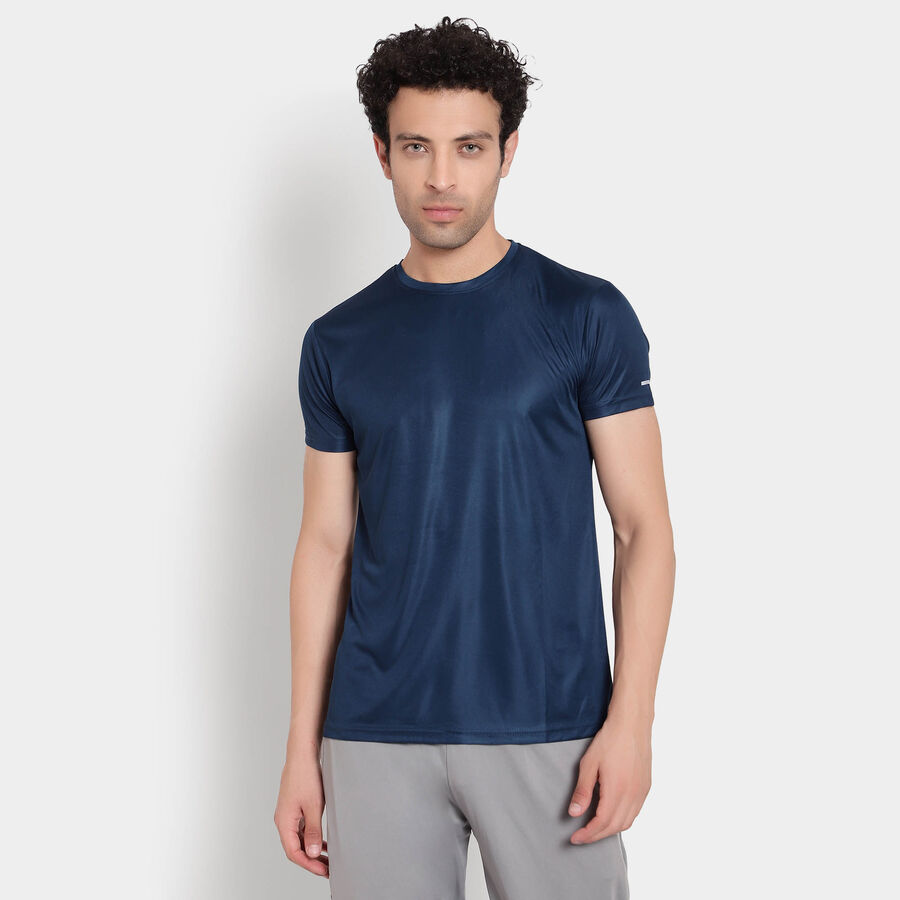 Solid Drifit T-Shirt, Navy Blue, large image number null