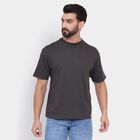 Men's Round Neck Half Sleeves T-Shirt , Dark Grey, small image number null