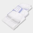 Men's White Checked Pack of 3 Handkerchief, हल्का नीला, small