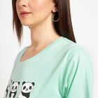 Cotton Round Neck T-Shirt, Light Green, small image number null