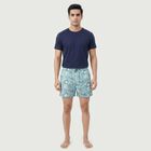 Men's Aqua Classic Fit Tropical Printed Boxers, Aqua, small