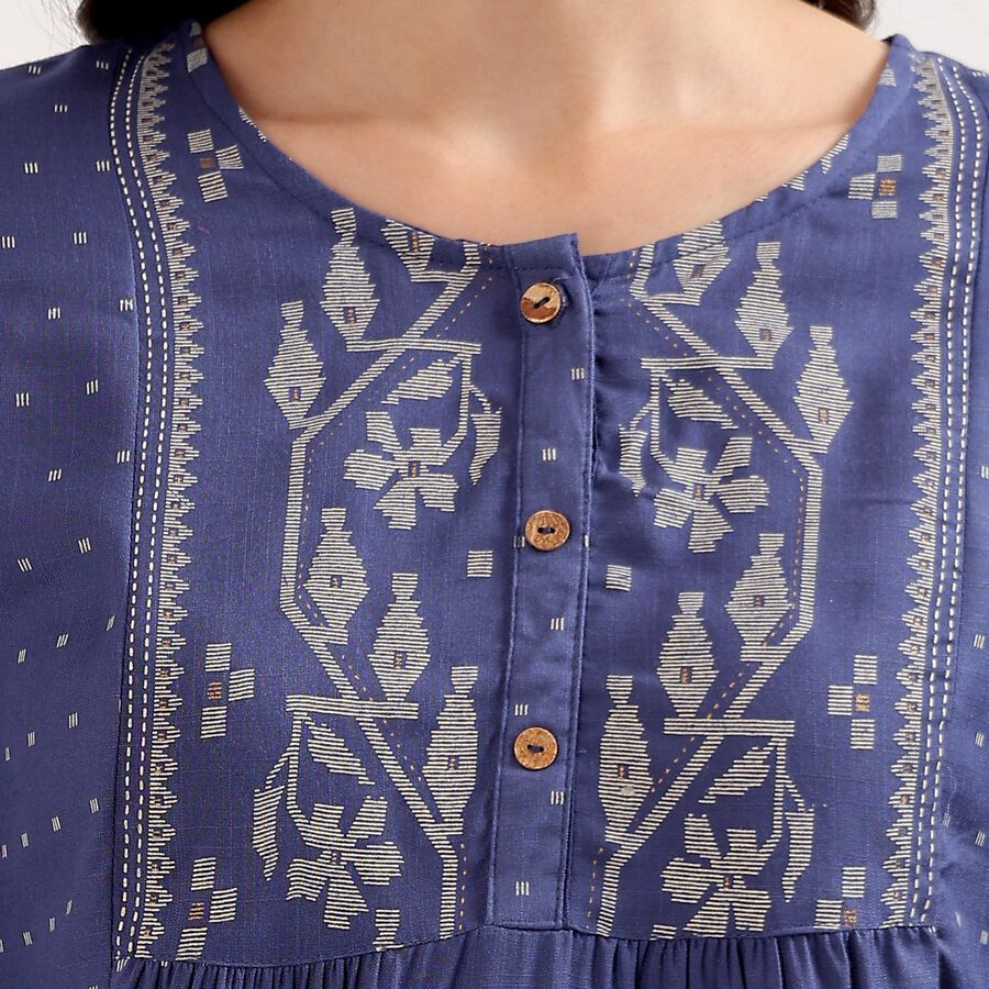 Ladies' Kurti, गहरा नीला, large image number null
