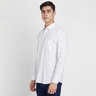 Cotton Printed Casual Shirt, White, small image number null