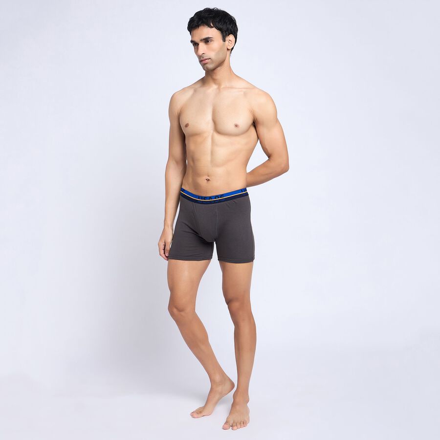 Men's 100% Cotton Trunks, गहरा ग्रे, large image number null