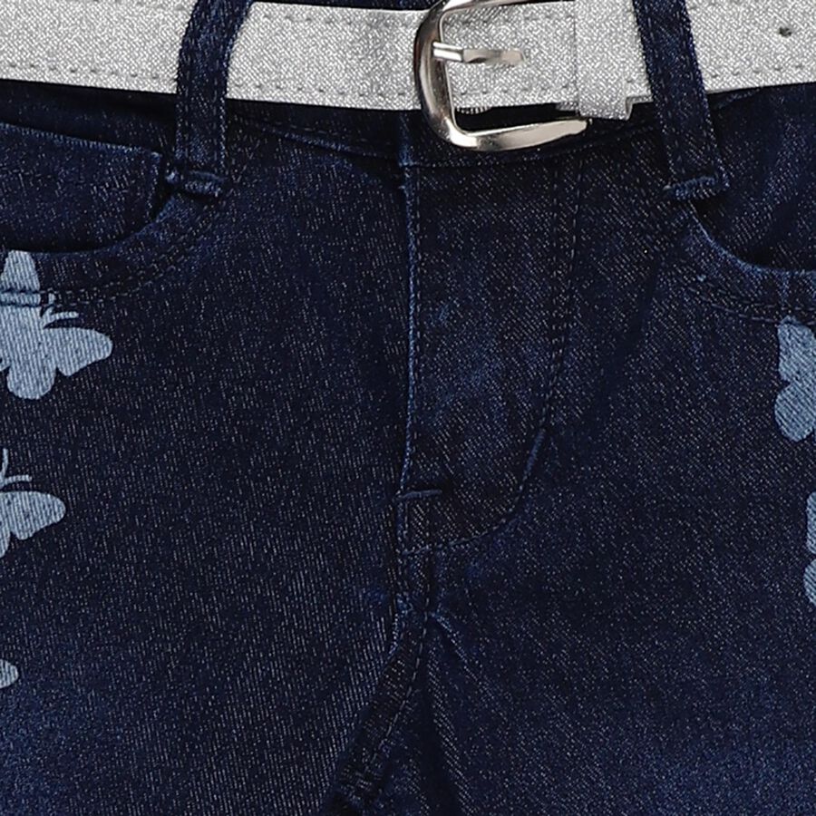 Girls' Jeans, Dark Blue, large