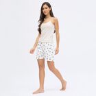 Women's Bright White Floral Printed Shorts, White, small image number null