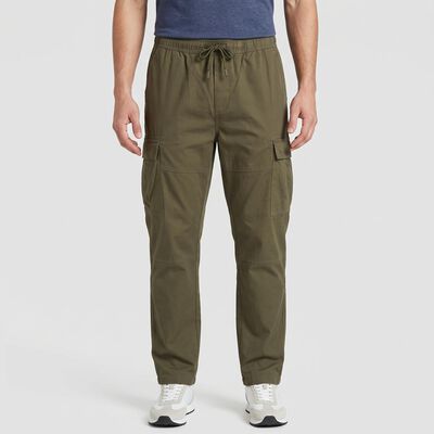 Men's Olive Green Slim Fit Cargo Trousers