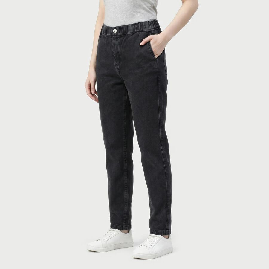 Women's Grey Regular Fit Classic Jeans, Dark Grey, large