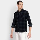 Men's 100% Cotton Casual Shirt, Mid Blue, small image number null