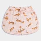 Girls' Light Pink Pull-Up Shorts, Light Pink, small image number null