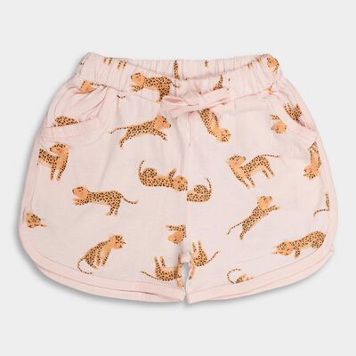 Girls' Light Pink Pull-Up Shorts