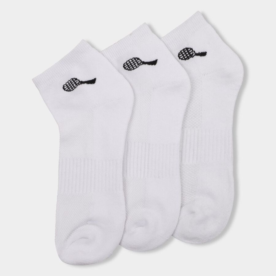Men's Socks (Pack of 3), सफ़ेद, large