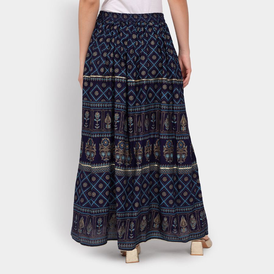 Ladies' Lehenga Skirt, Navy Blue, large image number null