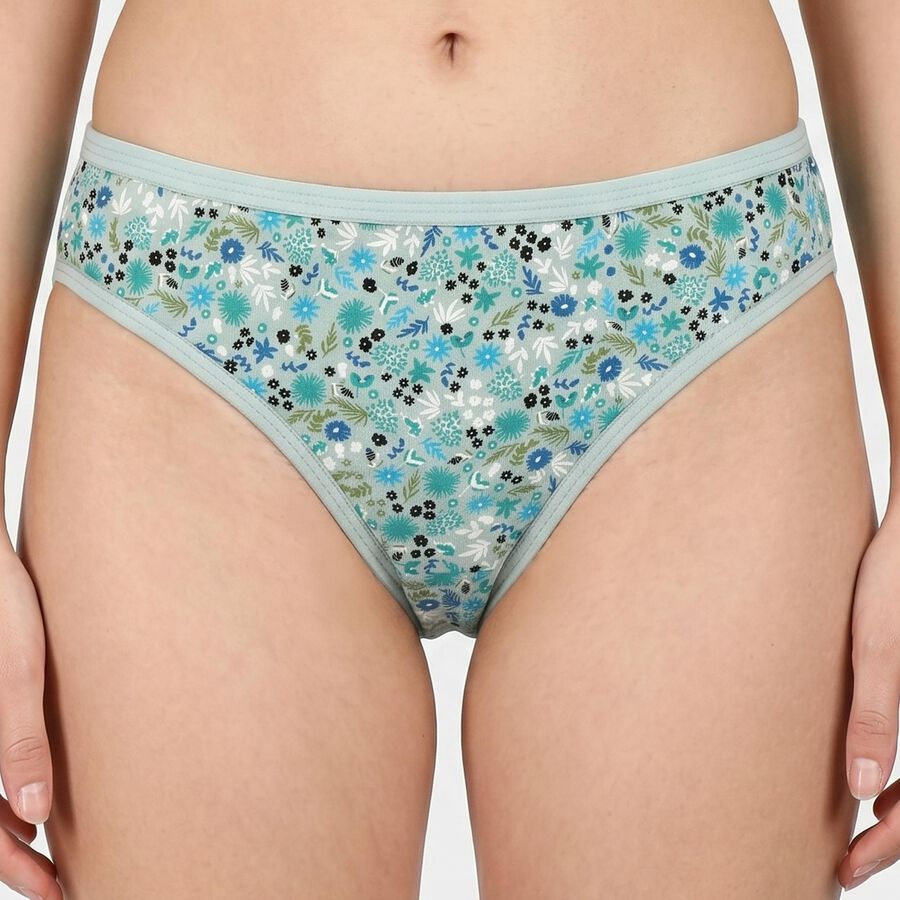 Women's Mint Green Printed Panty, Light Green, large