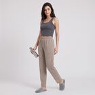 Women's Grey Straight Fit Striped Lounge Pyjama, हल्का ग्रे, small