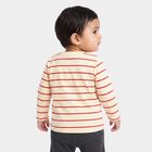 Infants' Red Cotton Round Neck Regular T-Shirt, Red, small