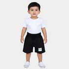 Infants' Navy Blue Regular Fit Drawstring Half Pant, Navy Blue, small
