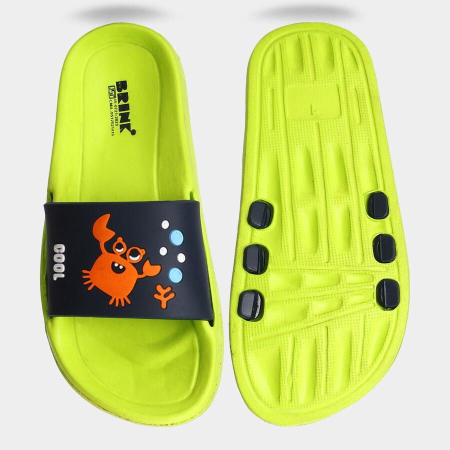 Boys' Slipper, Navy Blue, large