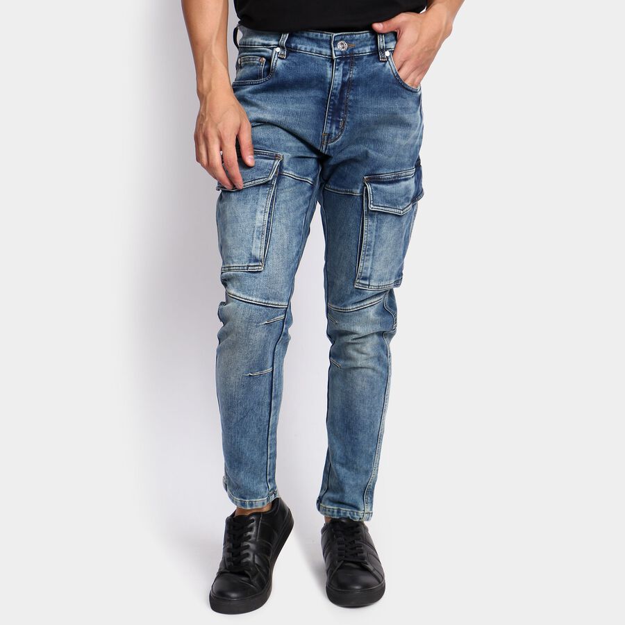 Men's Skinny Jeans, Mid Blue, large image number null
