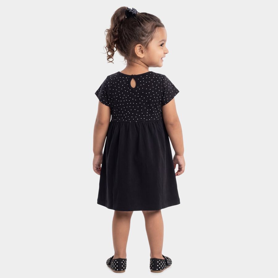 Infants' Navy Cotton Casual Frock, Navy Blue, large