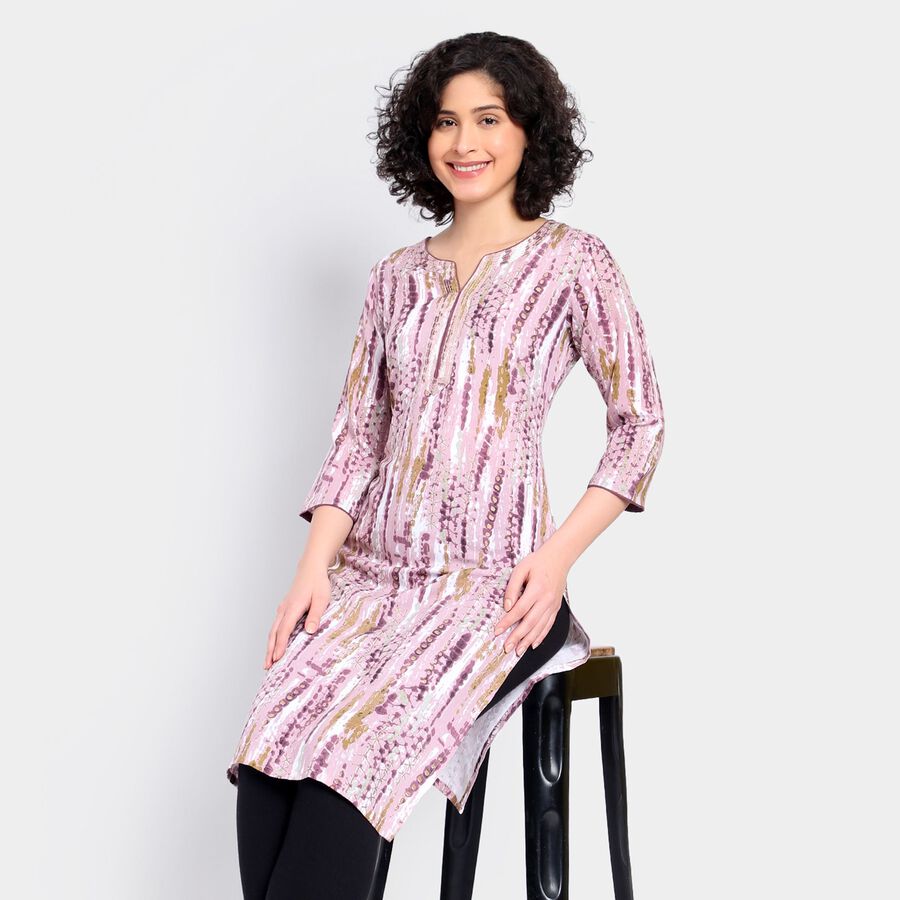 Ladies' Kurta, हल्का गुलाबी, large image number null