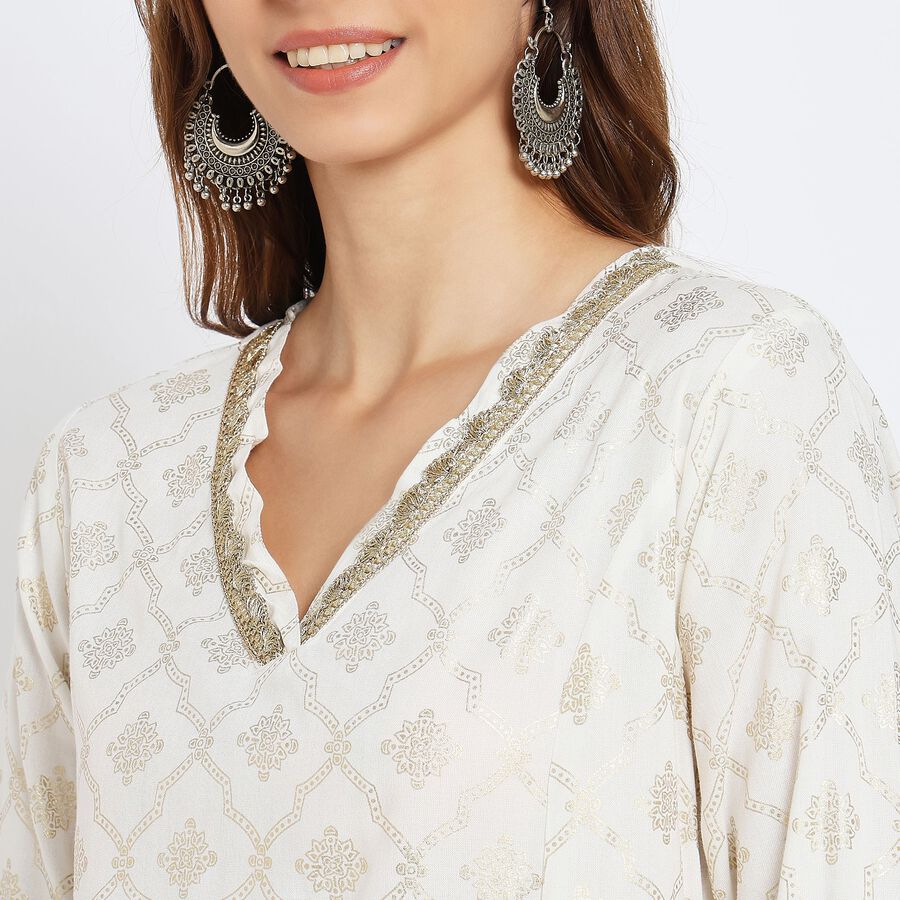 Ladies' Ethnic Set , Off White, large image number null