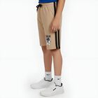 Boys Beige Regular Fit Printed Bermuda Shorts, Beige, small
