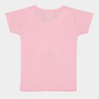 Girls Solid Short Sleeve T-Shirt, Pink, small image number null