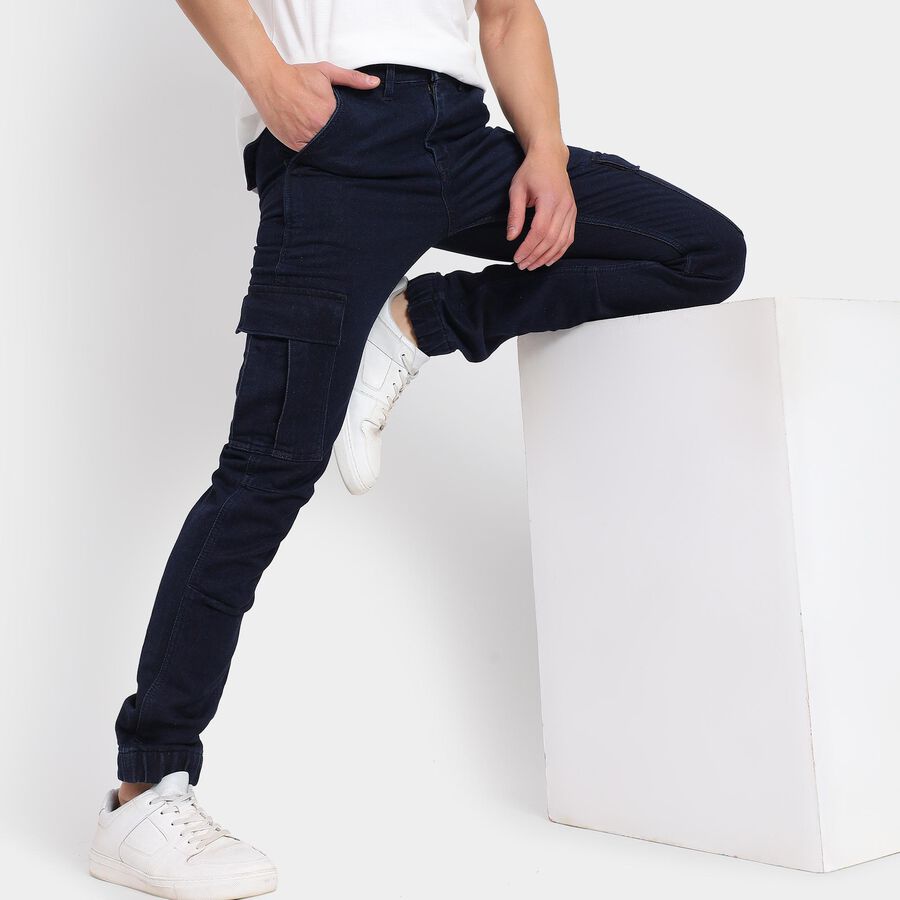 Men's Slim Fit Jeans , गहरा नीला, large image number null