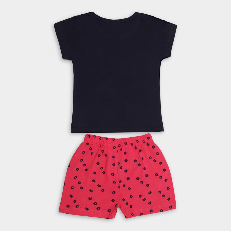 Girls' Short Set, Navy Blue, large image number null
